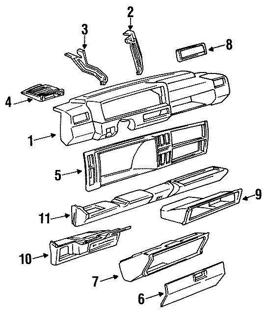 Instrument Panel 191-857-003-C-5BL - View 2