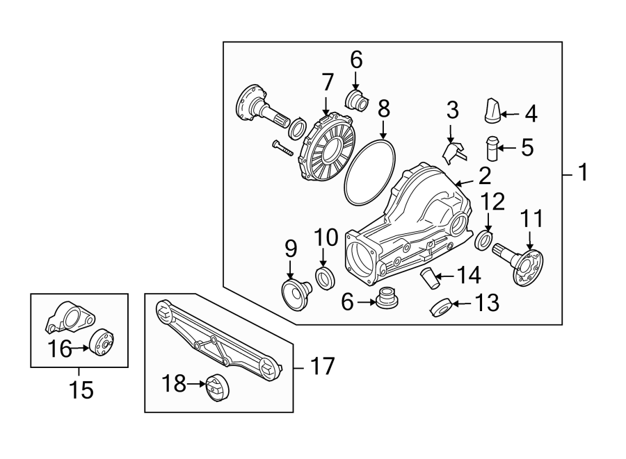 Differential Mount 3D0-599-125-B - View 2