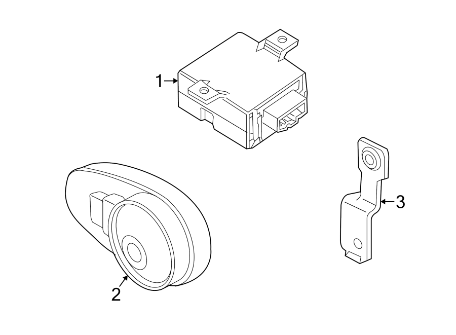 Alarm Horn Bracket 3D0-951-169 - View 4