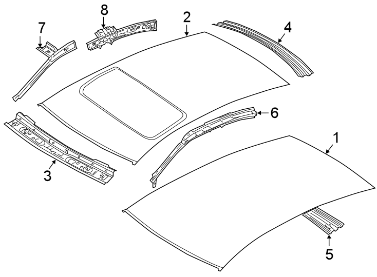 Roof Panel 561-817-111-B - View 2
