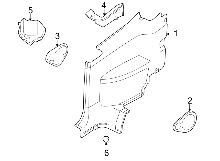 Quarter Trim Panel 1EM-867-044-AD-FAV - View 2