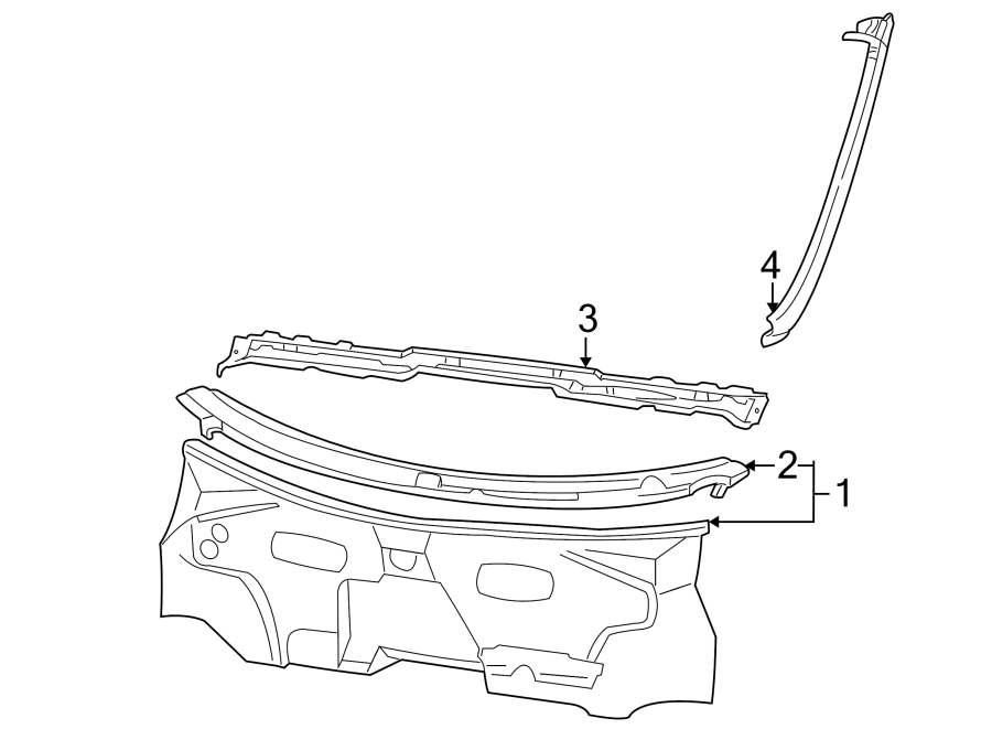 Cowl Grille 701805033C - View 2
