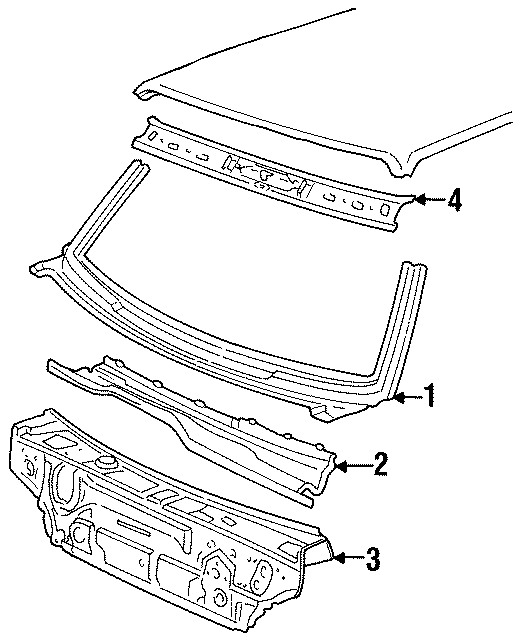 Windshield Header 191-817-121-A