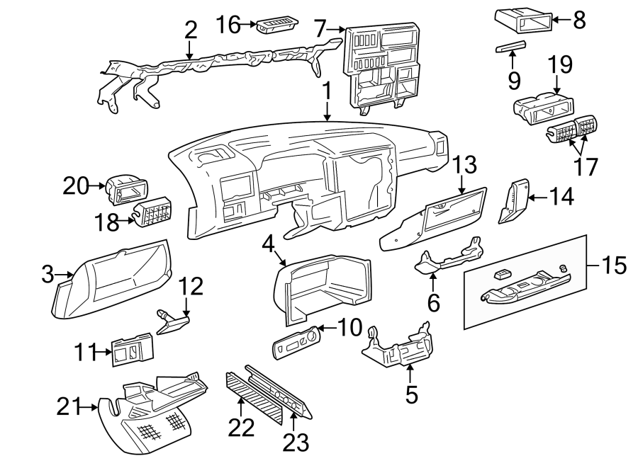 Instrument Panel 705857007AE44 - View 2