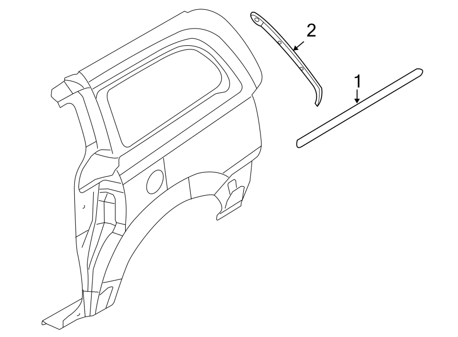 Rear Molding 7B0-845-516-A - View 2