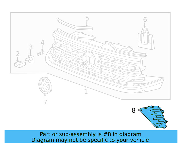 Air Grille 3CM-853-666-9B9 - View 13
