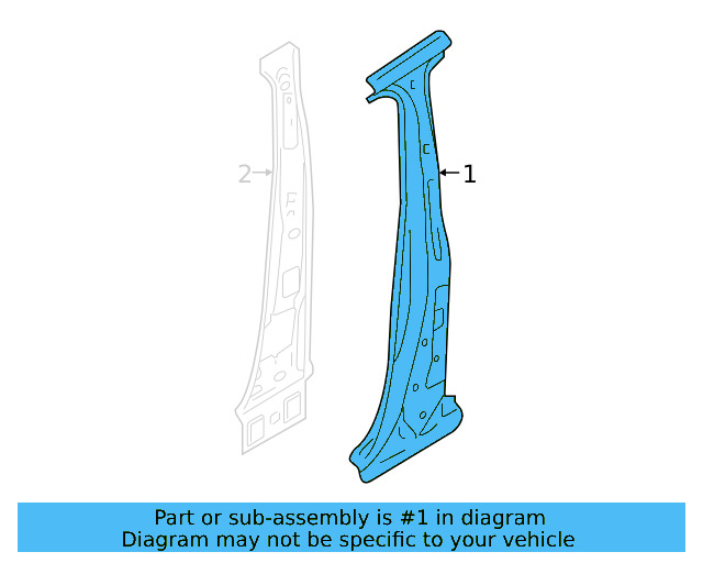 Center Pillar Reinforced 3CM-809-219 - View 2