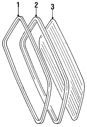 Back Glass 1E0-845-501-A - View 2