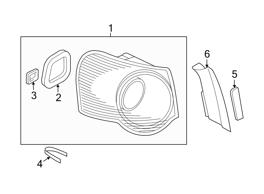 Tail Light Bezel 3C9-945-312-A-9B9 - View 3