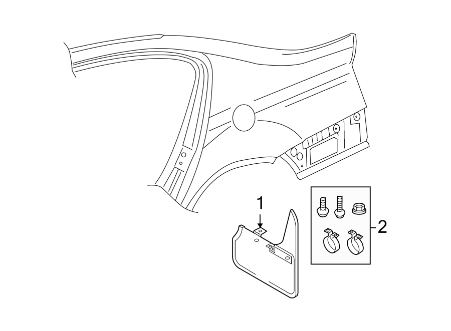 Mud Guard Hardware Kit 3C0-075-701-A - View 4