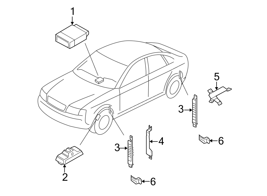 Tire Pressure Monitoring System (TPMS) Antenna 4D0-907-277