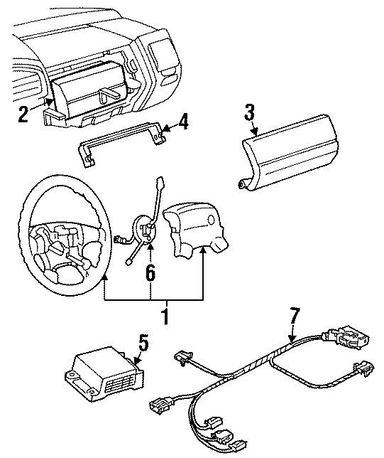 Passenger Air Bag Bracket 1HM-880-216-B