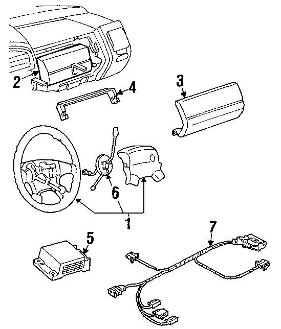 Passenger Air Bag Bracket 1HM-880-216-B - View 2