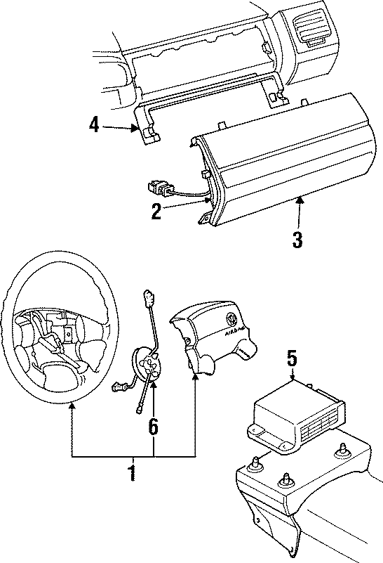 Passenger Air Bag Bracket 1HM-880-216-B - View 4