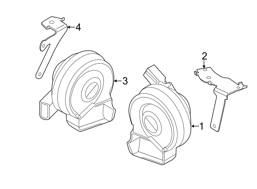 Low Note Horn Mount Bracket 3AA-951-182-A - View 4
