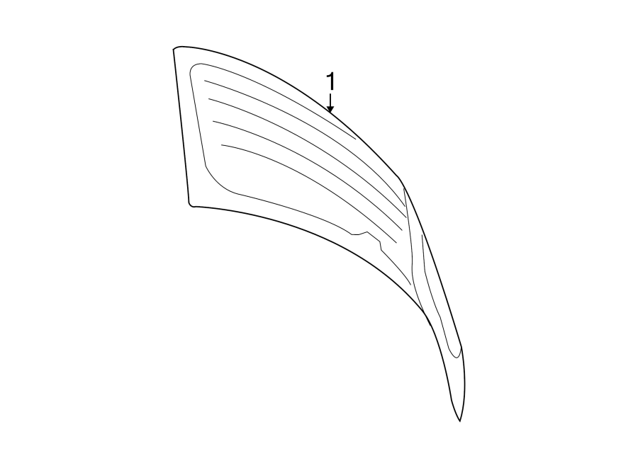 Lift Gate Glass 1K6-845-051-L - View 4