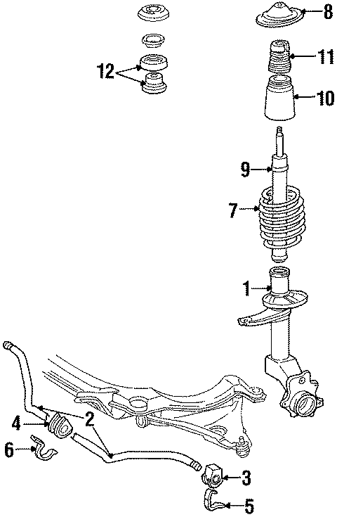 Strut Mount 8A0-412-323-D - View 2