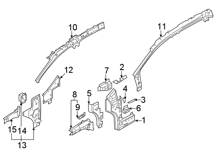 Inner Hinge Pillar Reinforced Plate 11A-802-551
