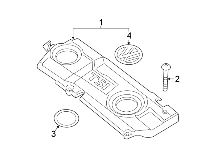 Engine Cover O 03C-133-287-A - View 4