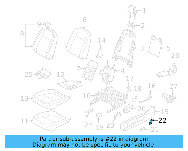Knob 7P6-959-817-A-QWA - View 2