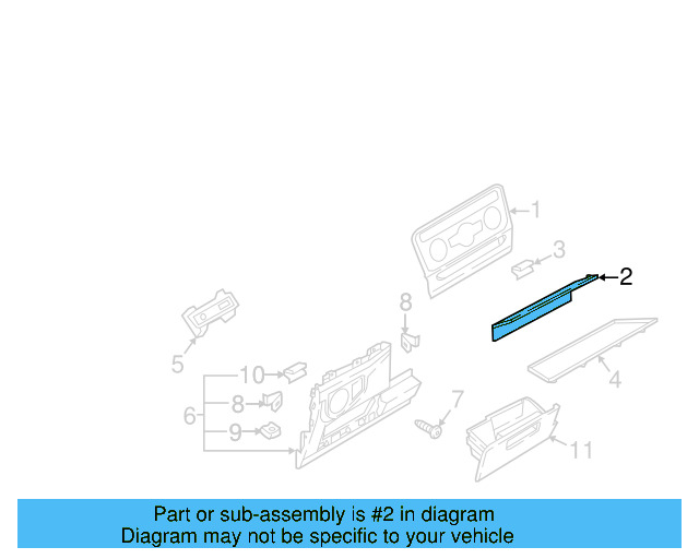 Cluster Bezel Retainer Clip 6N0-867-190-A - View 9