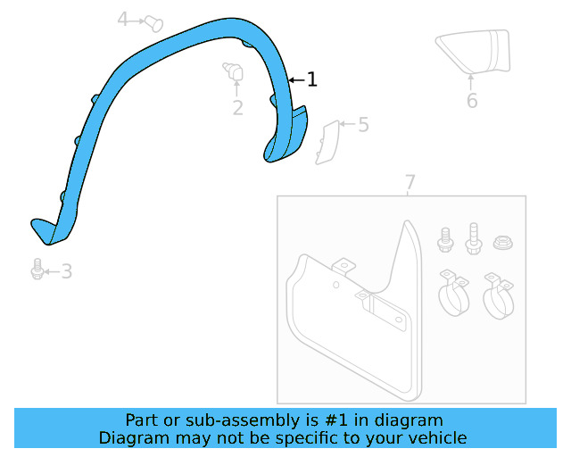Wheel Opening Molding 3CM-853-718-9B9 - View 3