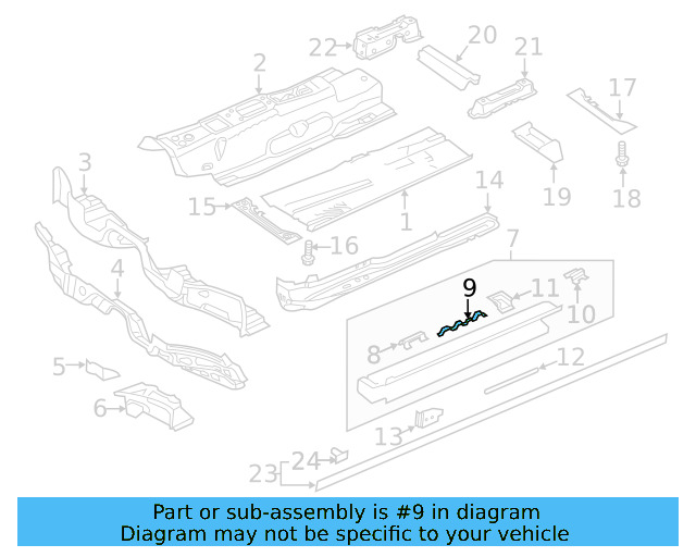 Sill Reinforcement 3QF-802-311 - View 6
