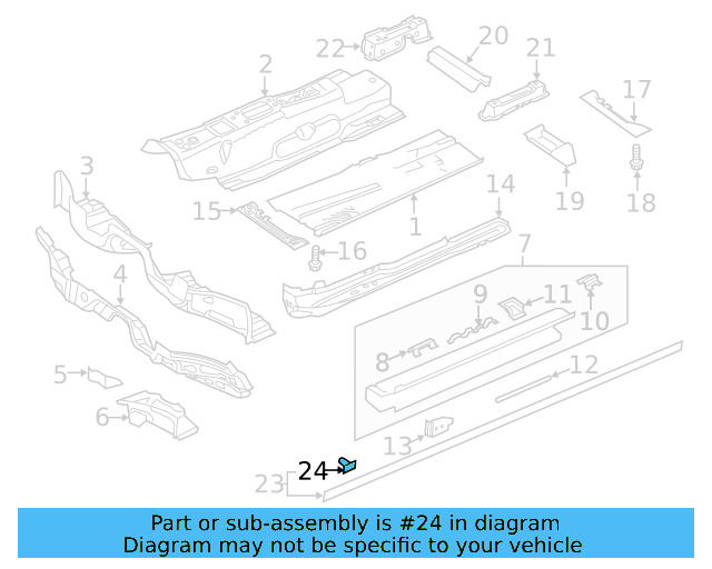 Lower Seal Strip Clip 4L0-837-485 - View 4