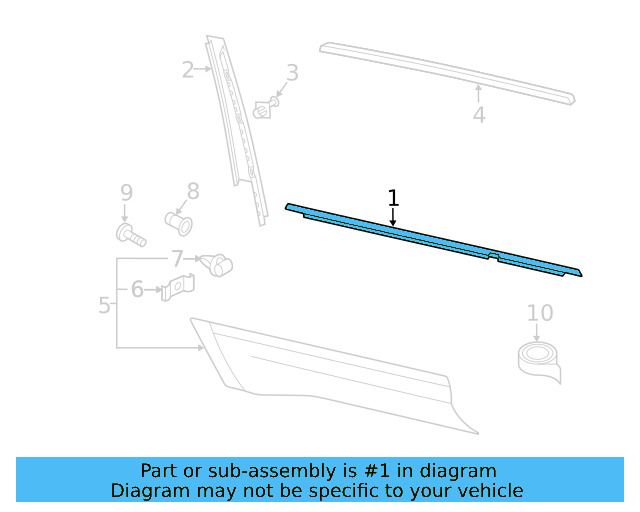 Belt Molding 3CN-837-475-A-2MG