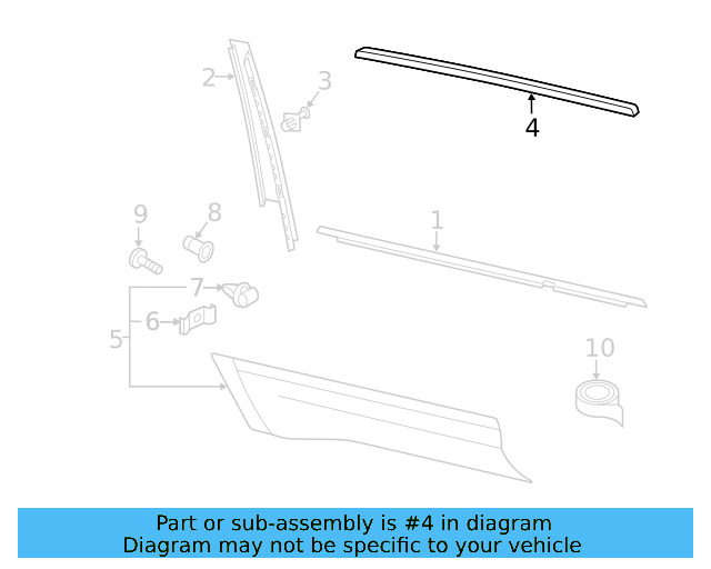 Wheel Opening Molding Grommet 3C0-853-586 - View 42