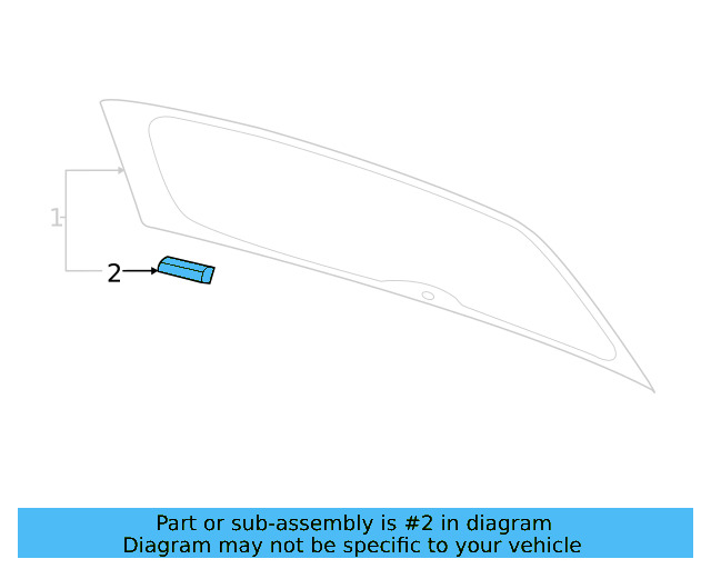 Lift Gate Glass Spacer 6R6-845-237