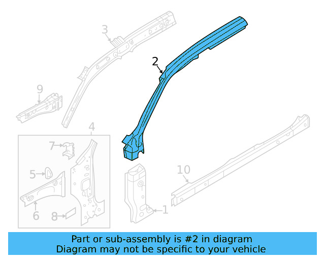Outer Windshield Pillar 3CM-809-428 - View 3