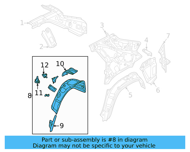 Inner Wheelhouse 3CM-809-852 - View 3