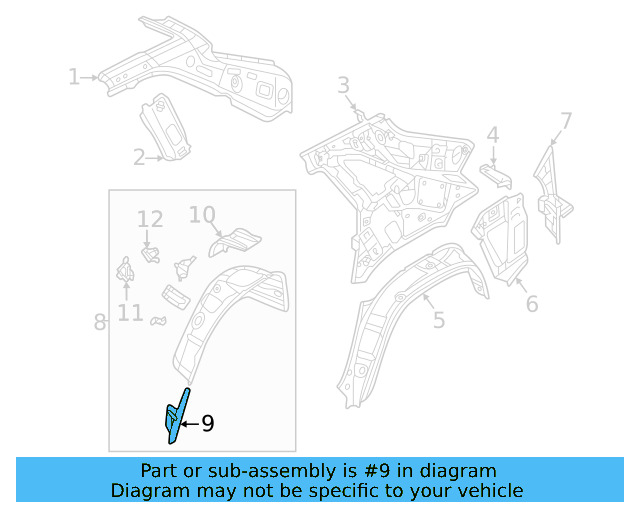 Inner Wheelhouse Plate 3QF-802-397 - View 5