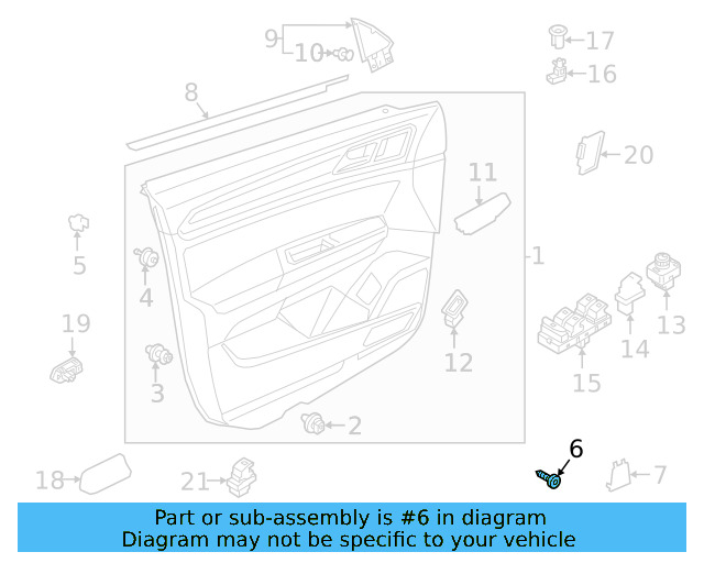 Door Trim Panel Bolt N-105-714-04 - View 3