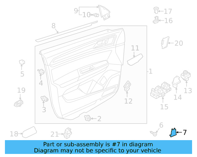 Door Trim Panel Cover 3CN-867-197-A-82V - View 9