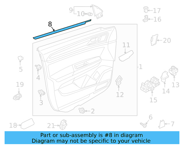 Trim Molding 3CN-857-602-9B9 - View 9