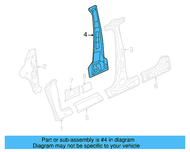 Pillar Reinforced 3C8-809-444