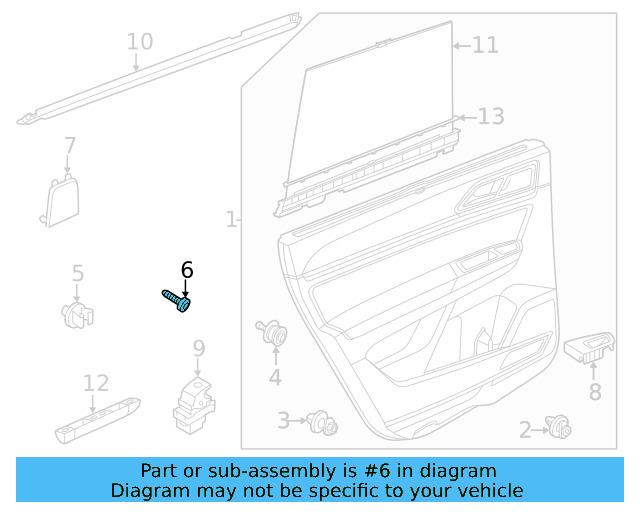 Door Trim Panel Bolt N-911-914-01 - View 12