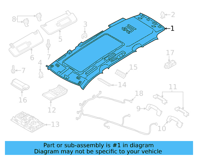 Headliner 3CM-867-501-H-3FG - View 3