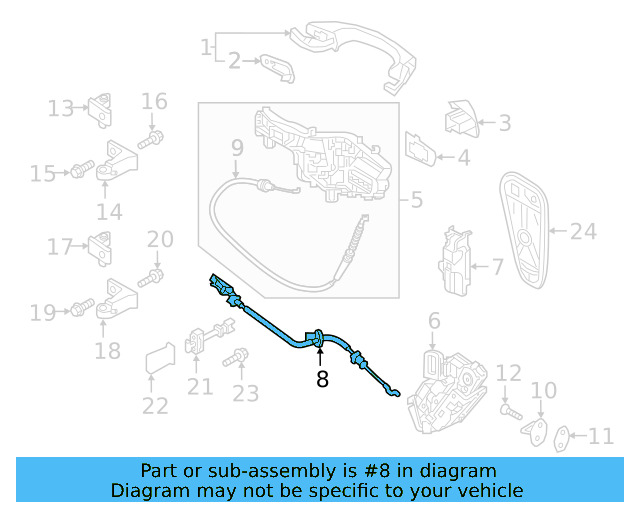Exterior Door Handle Base 5N0-839-885-H - View 62