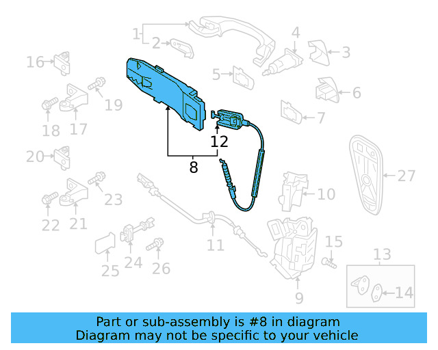 Exterior Door Handle Base 5N0-837-885-H - View 27