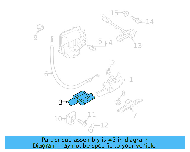 Latch Cover 3CM-827-520-9B9 - View 3