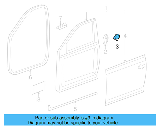 Door Shell Cap 5N0-837-111-9B9 - View 23