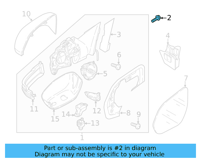 Mirror Assembly Bolt N-912-595-01 - View 3