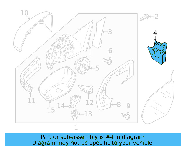 Mirror Assembly Lower Insulator 3CC-868-759 - View 3