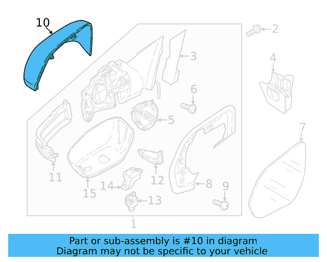 Mirror Cover (Unpainted) 3cn857537gru