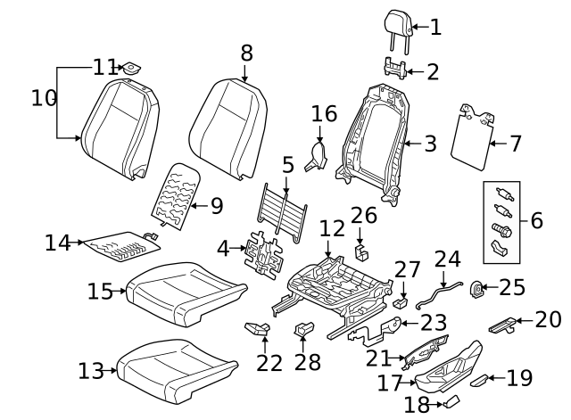 Support Spring Hardware Kit 5QN-898-955 - View 6