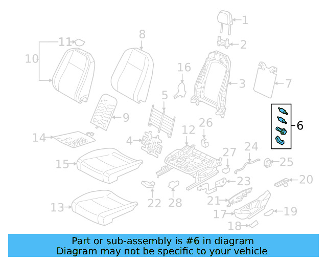 Support Spring Hardware Kit 5QN-898-955