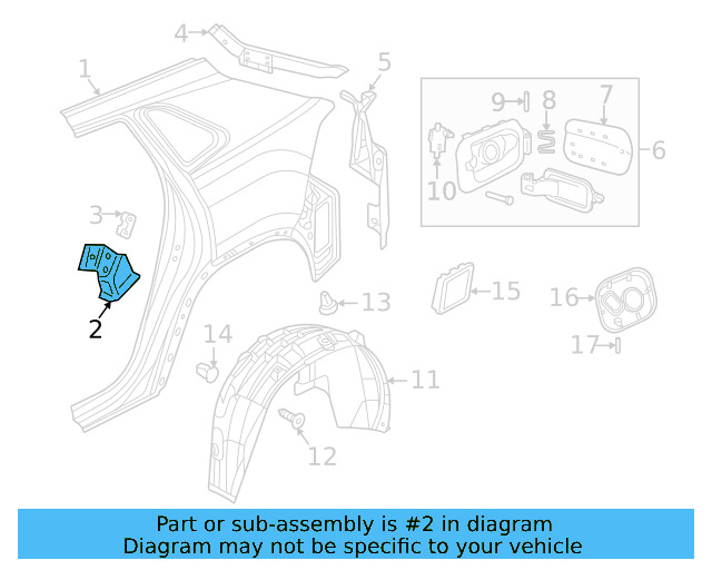 Quarter Panel Reinforcement 3CN-809-614 - View 4
